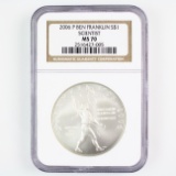 Certified 2006-P U.S. Ben Franklin, Scientist commemorative silver dollar