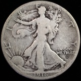 1916-D obverse U.S. walking Liberty half dollar