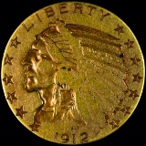 1912 U.S. $5 Indian head gold coin