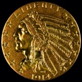 1914 U.S. $5 Indian head gold coin
