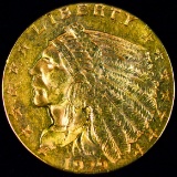 1929 U.S. $2 1/2 Indian head gold coin