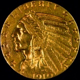 1910-S U.S. $5 Indian head gold coin