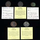 Lot of 5 ancient Roman bronze coins