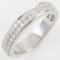 New 18K white gold diamond band ring