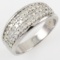 Estate 14K white gold diamond band ring