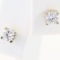 Pair of new 14K white gold diamond stud earrings