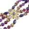 Estate Carolee fashion gold-tone multi-color gemstone flexible bracelet