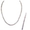 Estate freshwater pearl bracelet & necklace set with 14K clasps