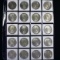 Complete 20-piece roll of uncirculated 1923 U.S. peace silver dollars