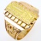 Vintage 18K yellow gold Peruvian Inca symbol ring
