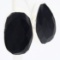Estate Rebecca Collins sterling silver & onyx abstract earrings