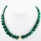 Vintage malachite & 14K yellow gold polished discs necklace