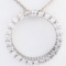 Estate unmarked 14K white gold diamond eternity necklace pendant