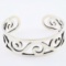 Estate James Avery sterling silver retired swirl cuff bracelet