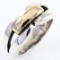 Estate James Avery 14K yellow gold & sterling silver band ring