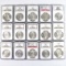 Lot of 15 different certified U.S. Morgan silver dollars