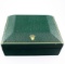 Authentic Rolex green leather & wood watch box