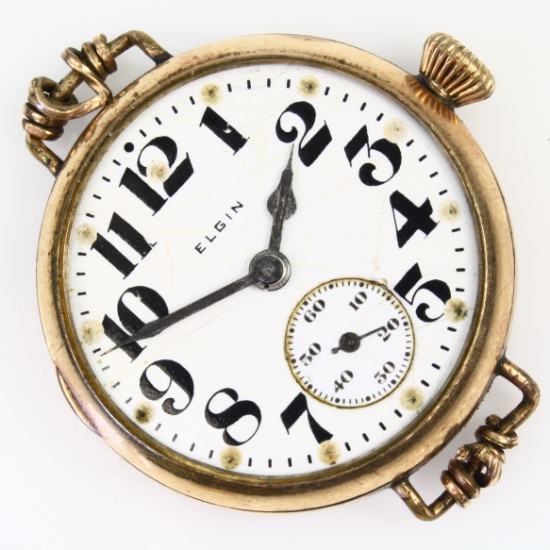 Circa 1919 7-jewel Elgin model 2 grade 462 transitional pocket/wristwatch