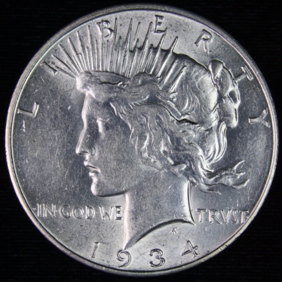 1934-D U.S. peace silver dollar
