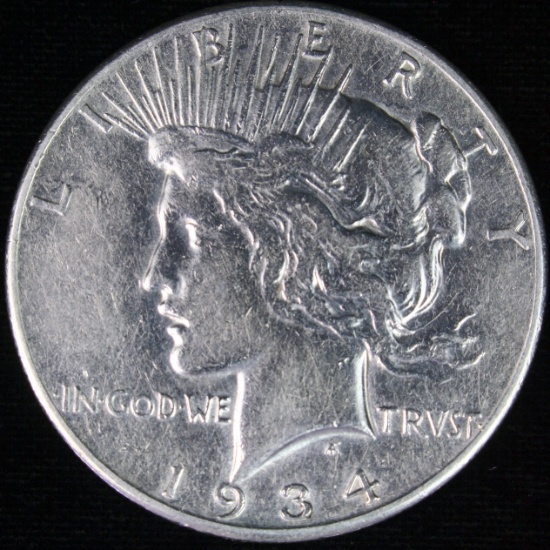 1934-S U.S. peace silver dollar