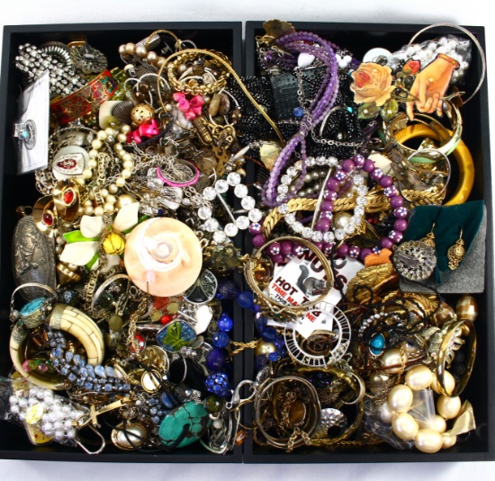 Lot of 10.7 lbs of estate fashion jewelry