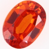 Unmounted orange sapphire