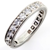 Authentic estate Tiffany & Co. Platinum Legacy diamond eternity band ring