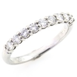 Authentic estate Tiffany & Co .950 platinum diamond band ring