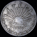 1844-Go Mexico silver 8 real