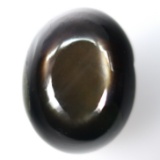 Unmounted natural black star sapphire