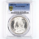 Certified 1883-CC U.S. Morgan silver dollar