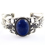Estate Relios by Carolyn Pollack Native American sterling silver lapis cuff bracelet