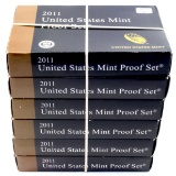 Lot of 6 2011 U.S. proof sets