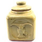 1985 Harding Black ceramic canister