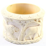 Genuine carved ivory canister