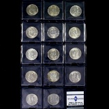 Starter set of 14 different uncirculated U.S. Franklin half dollars