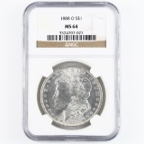 Certified 1888-O U.S. Morgan silver dollar