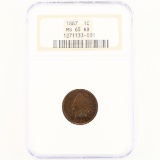 Certified 1887 U.S. Indian cent