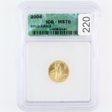Certified 2004 U.S. $5 American Eagle 1/10oz gold coin