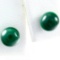 Pair of estate malachite stud earrings