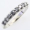 Estate 14K white gold diamond ring band