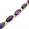 Impressive vintage unmarked 18K yellow gold Alexandrite bracelet