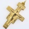 Authentic estate James Avery 14K yellow gold large cross pendant