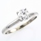 Estate 14K white gold diamond solitaire ring