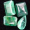 Unmounted natural emeralds