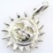 Vintage Sergio Bustamante sterling silver sun pendant