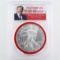 Certified 2017 Donald Trump label U.S. American Eagle silver dollar