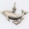 Estate James Avery sterling silver 2 dolphins charm