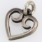 Estate James Avery sterling silver heart swirl charm