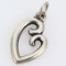 Estate James Avery sterling silver heart swirl charm